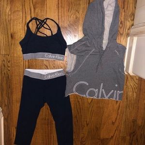 Calvin Klein Navy and Grey performance set sz Sm